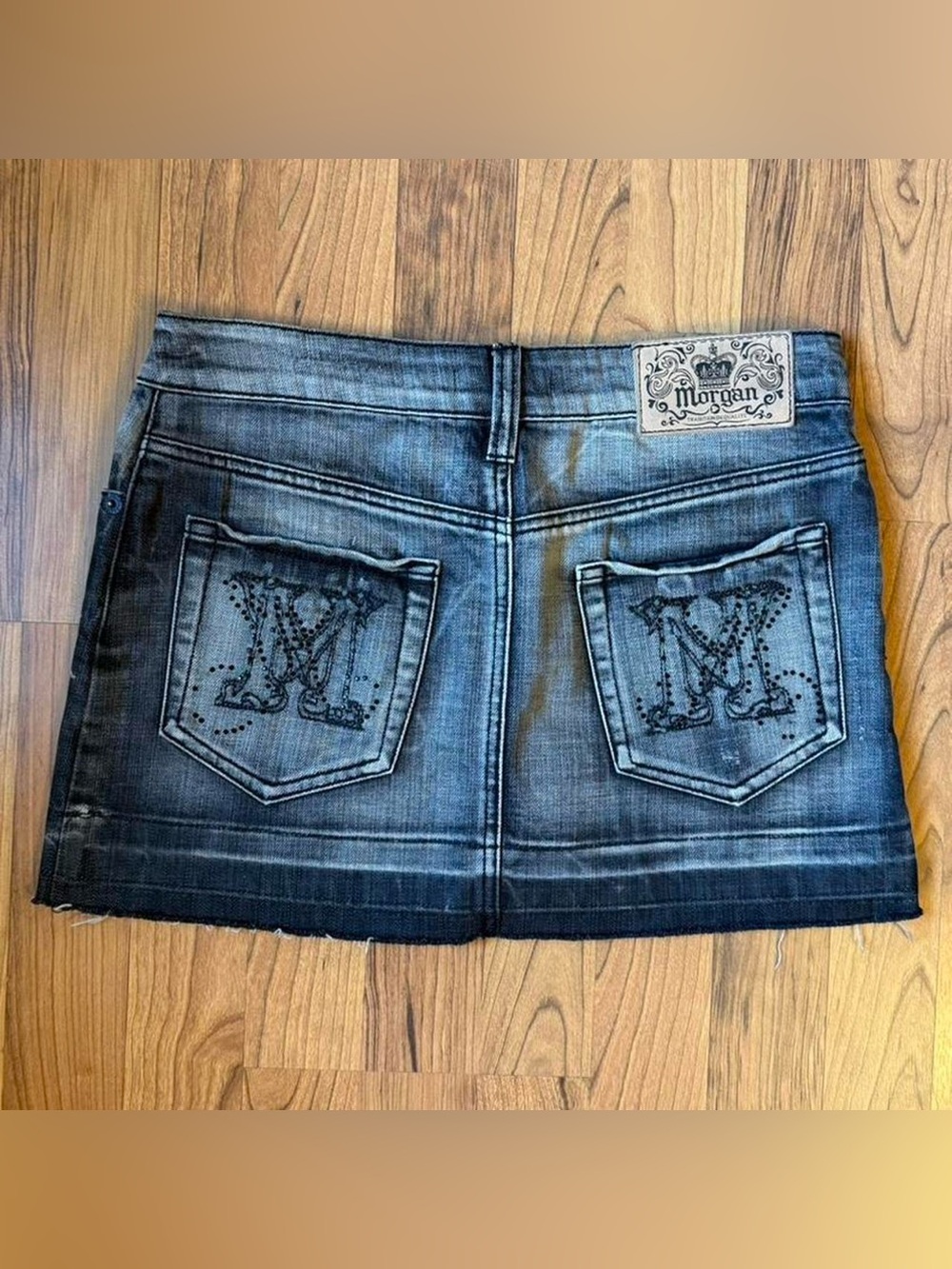 Morgan De Toi Black Denim Mini Skirt - Women's